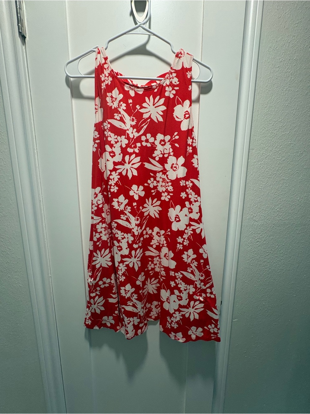 Women’s Red Floral Swing Dress